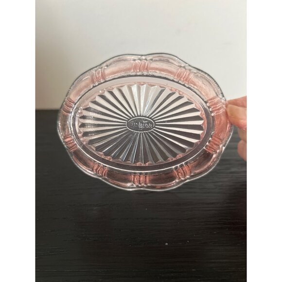 VTG Fenton Glass Hen on Nest Dish in Country Peach Split-Tail Scalloped Edge MCM - Picture 9 of 13